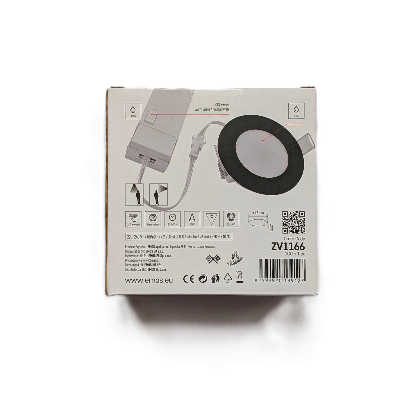 10 Spot LED encastré 4,5 W étanche 345 lumens 2700 K/4000 K angle 110° Emos / Legrand