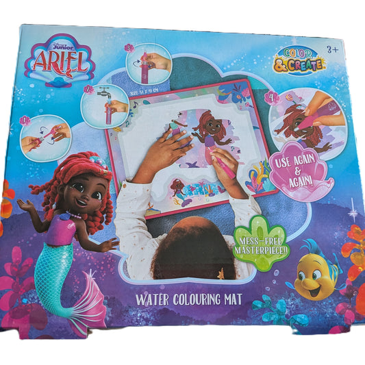 Tapis de coloriage à eau Disney Junior Ariel – Tapis de dessin magique avec stylo à eau