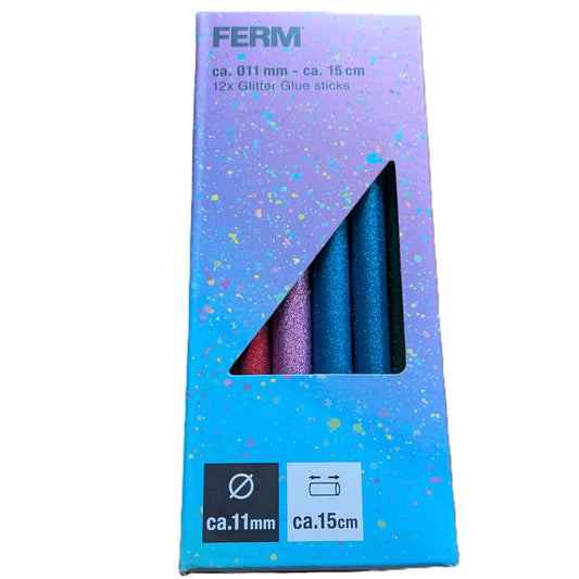 Boite de 12 bâtonnets de colle chaude pailletée 11 mm x 150 mm