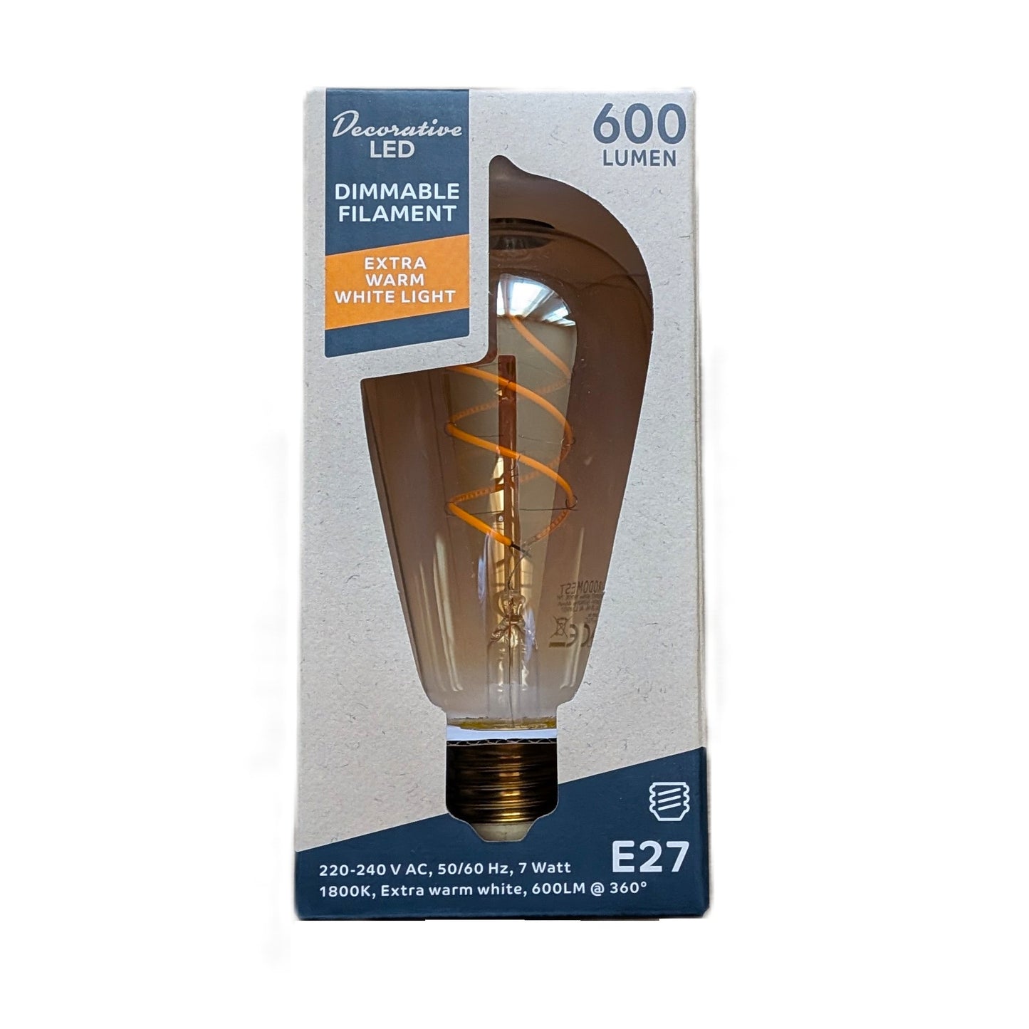 Ampoule LED Décorative 600 Lumen - 7 Watt E27 Dimmable Filament