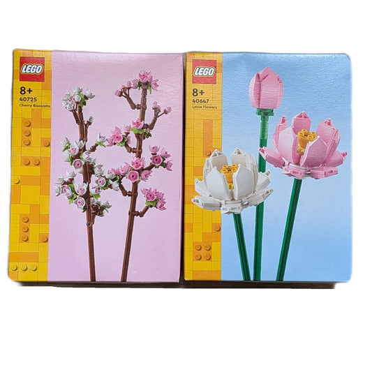 9 Boites de LEGO Fleurs de Lotus N°40647 / Fleurs de Cerisier N° 40725