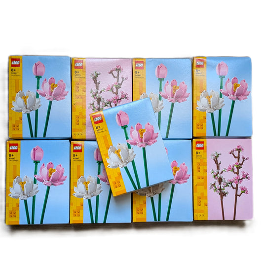 9 Boites de LEGO Fleurs de Lotus N°40647 / Fleurs de Cerisier N° 40725