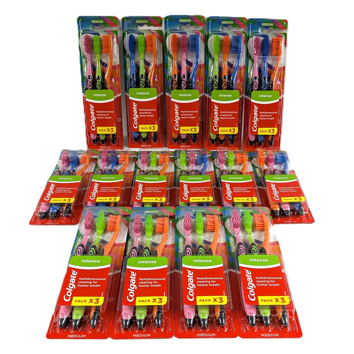 15 Paquets de 3 Brosses à dents Colgate Intense