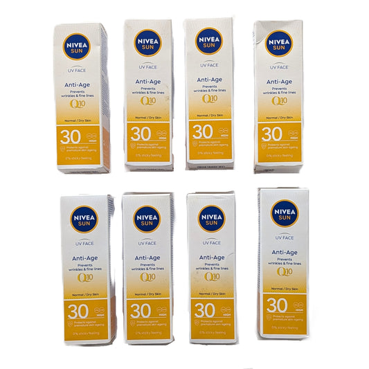 8 Crèmes solaire anti-âge NIVEA SUN Q10 uv face spf 30 - 50 ml
