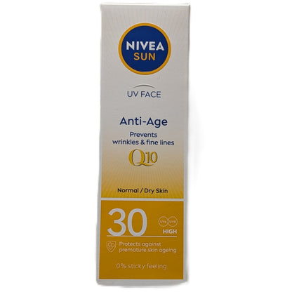 8 Crèmes solaire anti-âge NIVEA SUN Q10 uv face spf 30 - 50 ml