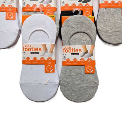 10 Paquets de 2 paires de chaussettes base invisible pour enfant