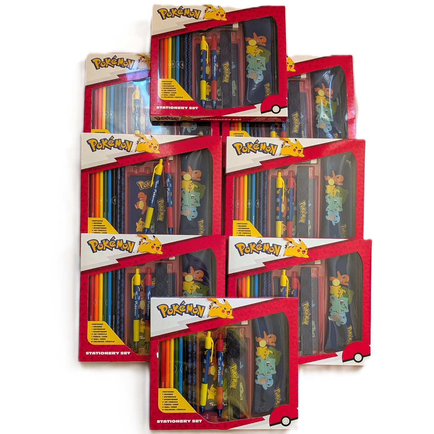 8 Ensembles de fournitures scolaires POKÉMON