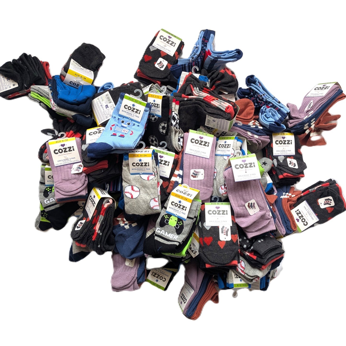 Lot de 50 Paquets de sous vêtements Chaussettes mixte enfants