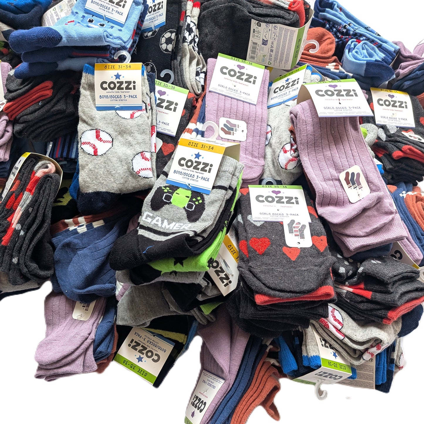 Lot de 50 Paquets de sous vêtements Chaussettes mixte enfants