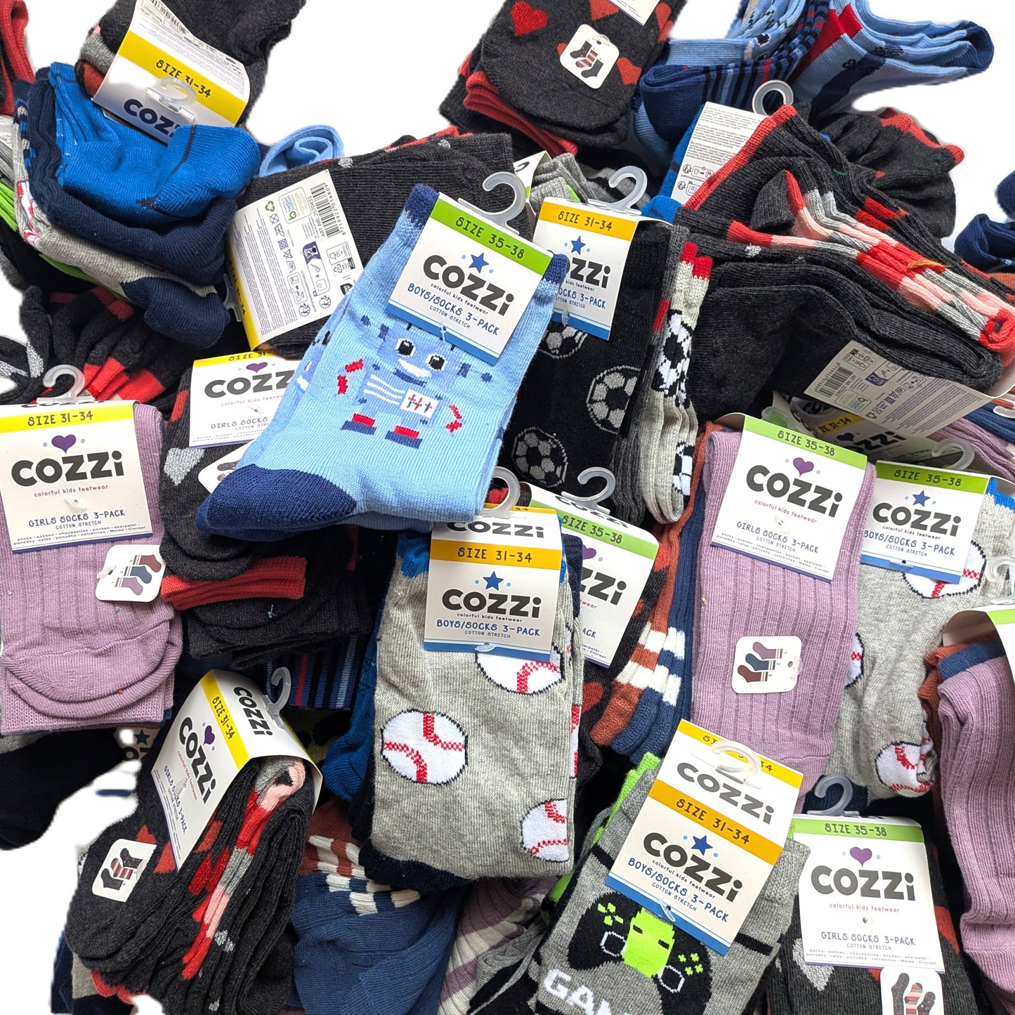 Lot de 50 Paquets de sous vêtements Chaussettes mixte enfants