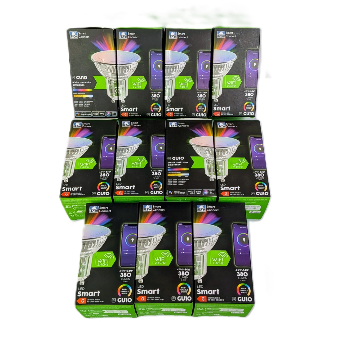 11 Ampoules Led Smart Connect Wifi RGB GU10