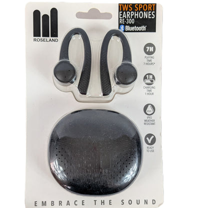 4 Ecouteurs Sans Fil Bluetooth avec crochet d'oreille en silicone