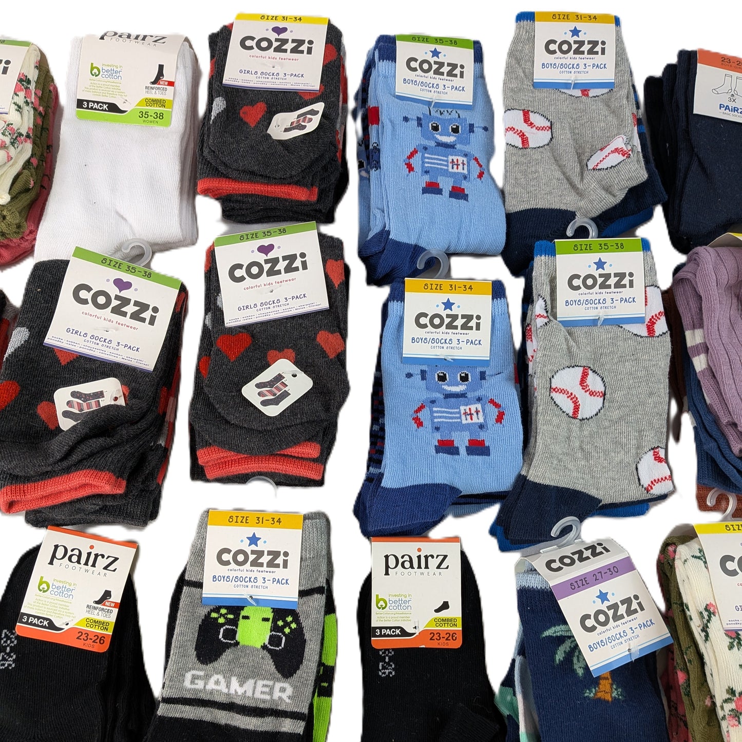 27 Paquets de Chaussettes Enfants soit 81 chaussettes