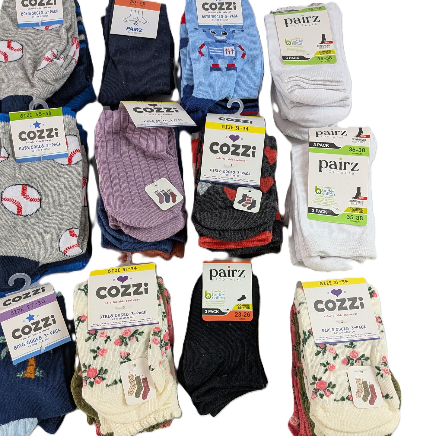 27 Paquets de Chaussettes Enfants soit 81 chaussettes