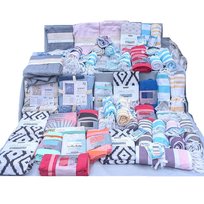 60 Articles - Serviettes de plage / hammam ..Nappes 100 % Coton