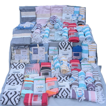 60 Articles - Serviettes de plage / hammam ..Nappes 100 % Coton