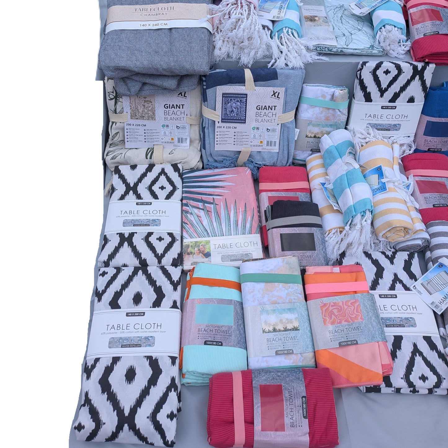 60 Articles - Serviettes de plage / hammam ..Nappes 100 % Coton