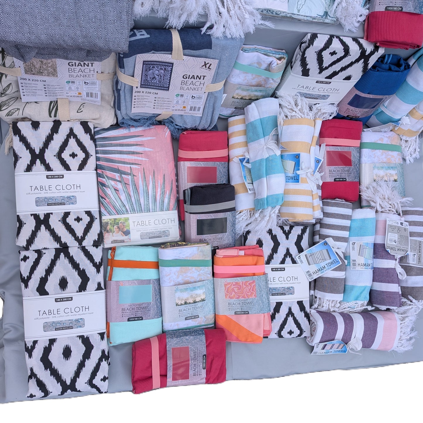 60 Articles - Serviettes de plage / hammam ..Nappes 100 % Coton
