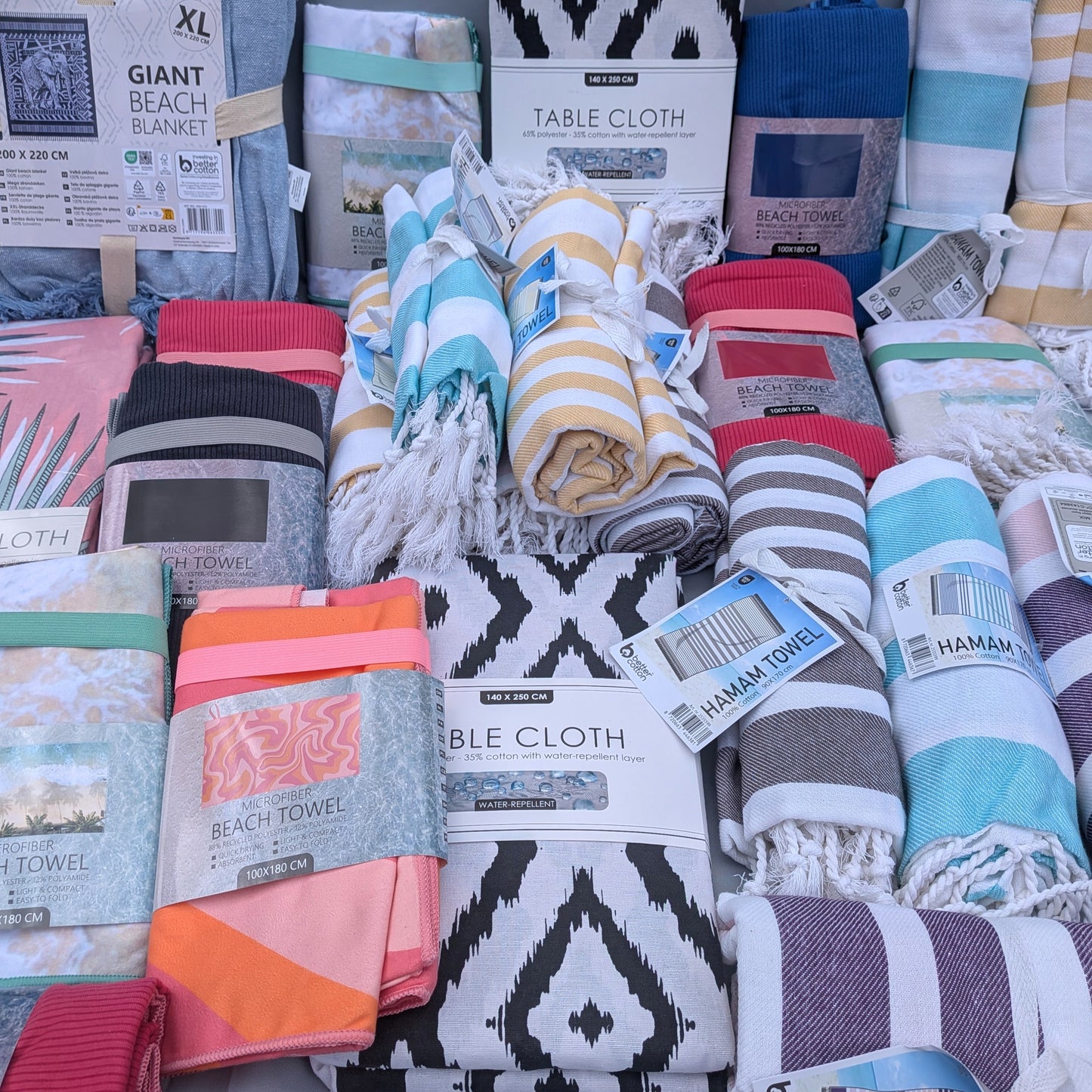 60 Articles - Serviettes de plage / hammam ..Nappes 100 % Coton