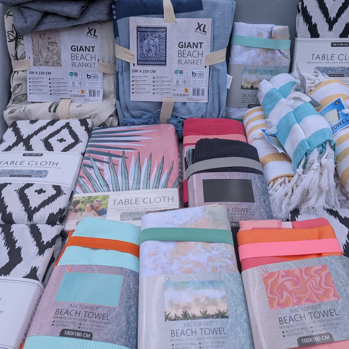 60 Articles - Serviettes de plage / hammam ..Nappes 100 % Coton