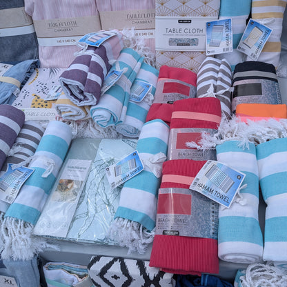 60 Articles - Serviettes de plage / hammam ..Nappes 100 % Coton