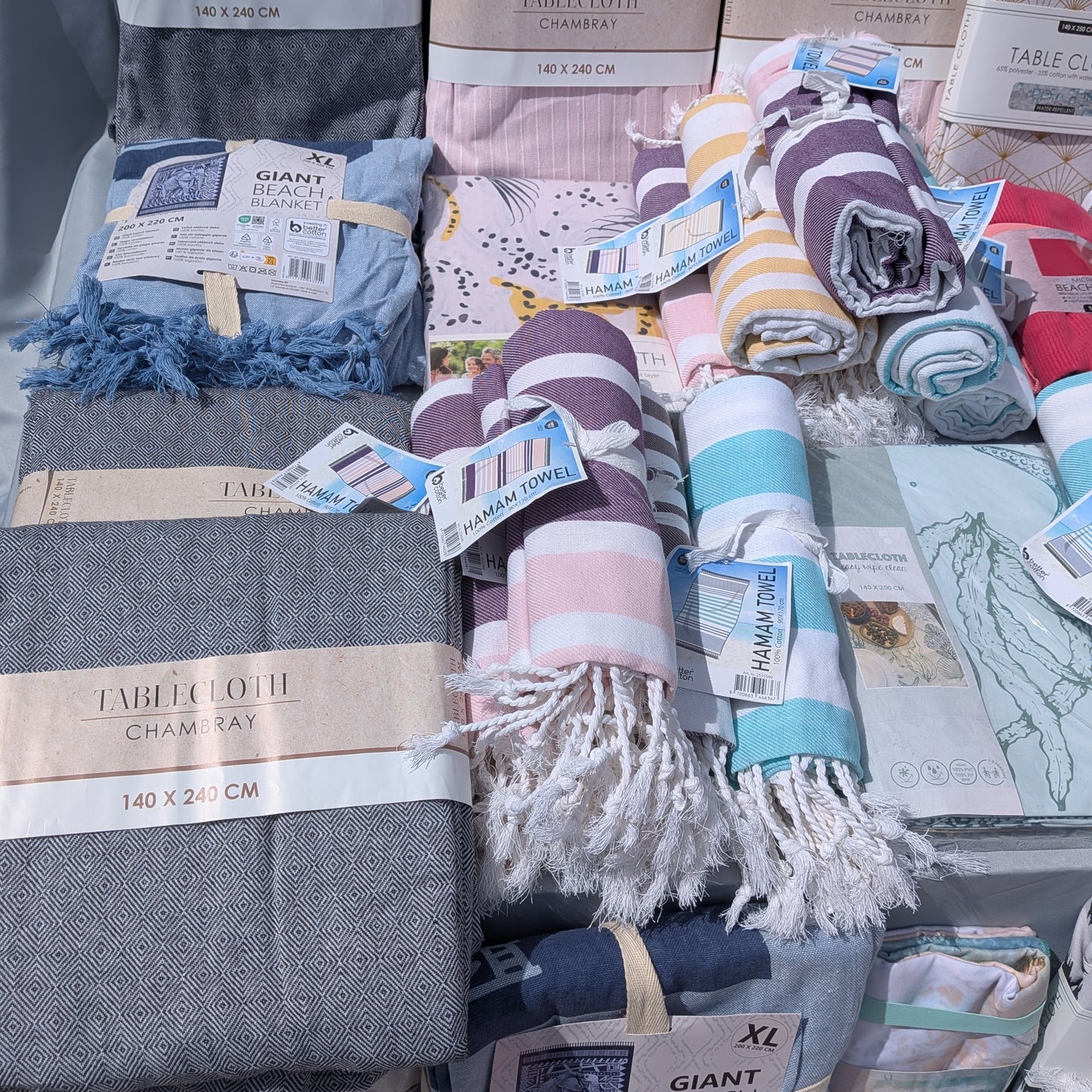 60 Articles - Serviettes de plage / hammam ..Nappes 100 % Coton