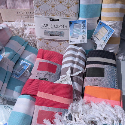 60 Articles - Serviettes de plage / hammam ..Nappes 100 % Coton