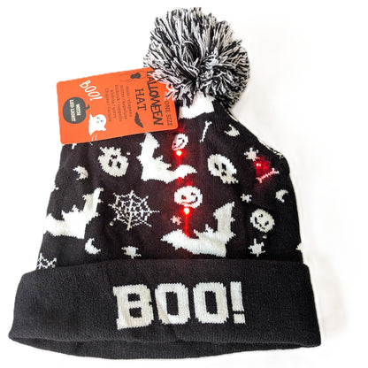 29 Bonnets épais lumineux à LED avec pompon Halloween  T.U