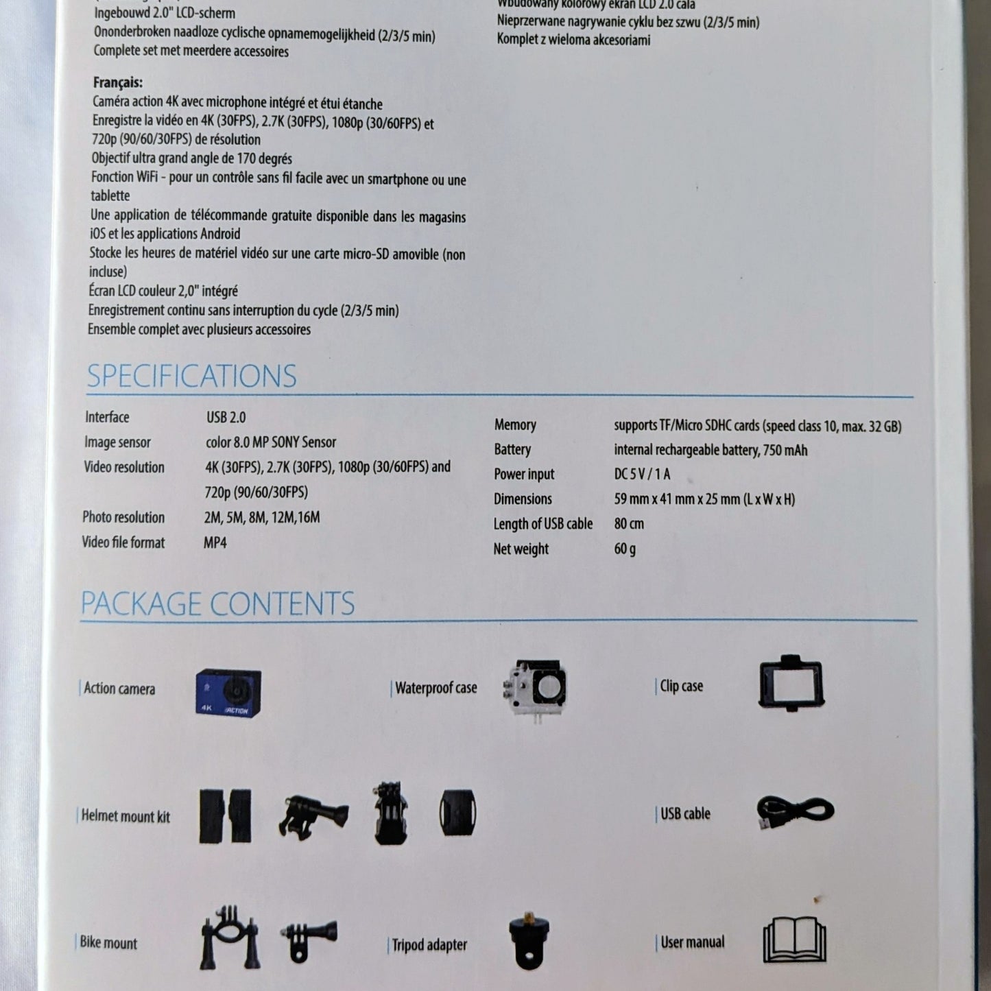 11 Caméras " Spécial Edition 25 ans " 4K Wifi 2.0 + accessoires