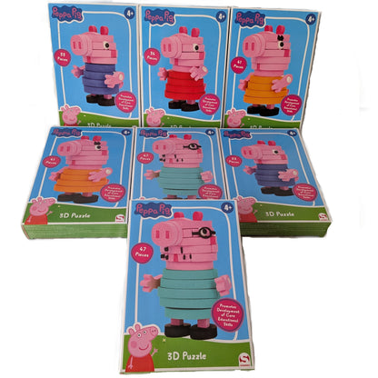 7 Puzzles 3D Peppa Pig - Jeu d’Assemblage Éducatif et Coloré