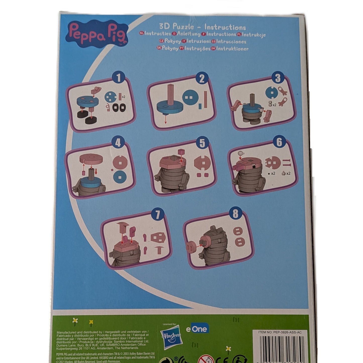 7 Puzzles 3D Peppa Pig - Jeu d’Assemblage Éducatif et Coloré