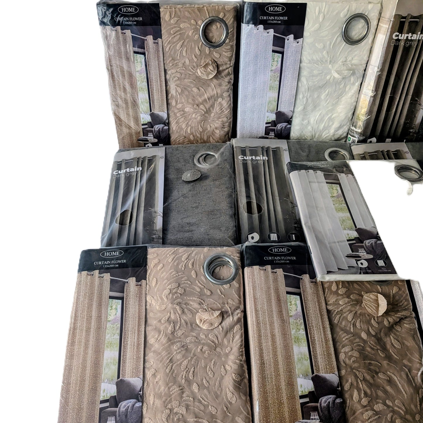 10 Pieces de rideaux 140x 260 - 135x260 cm