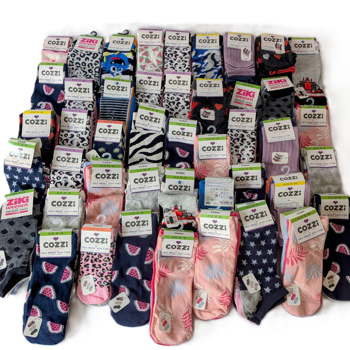 45 Paquets soit 135 chaussettes Adulte et Enfant
