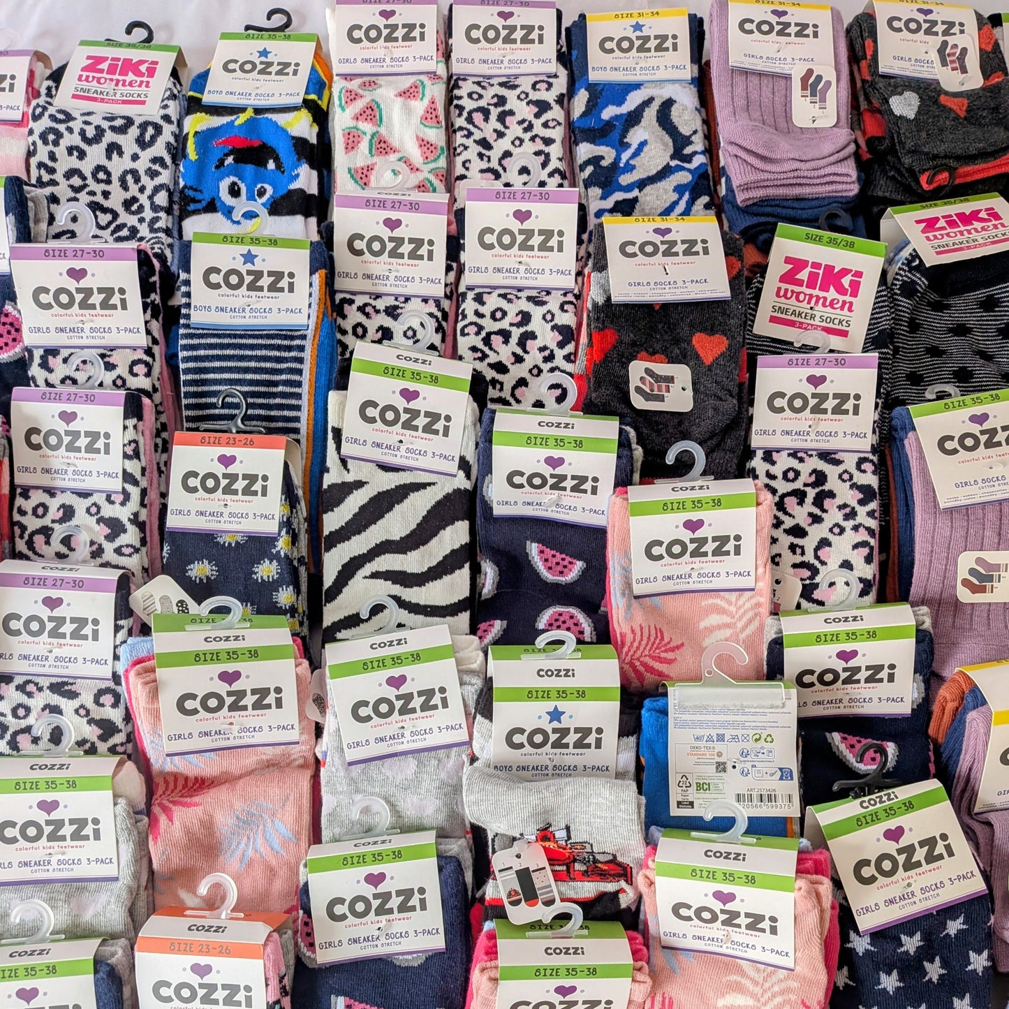 45 Paquets soit 135 chaussettes Adulte et Enfant