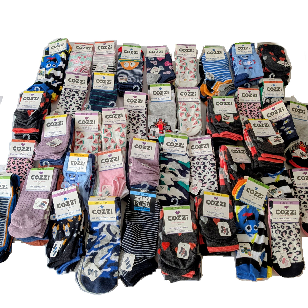 42 Paquets de chaussettes soit 126 Paires de chaussettes Adulte et Enfant