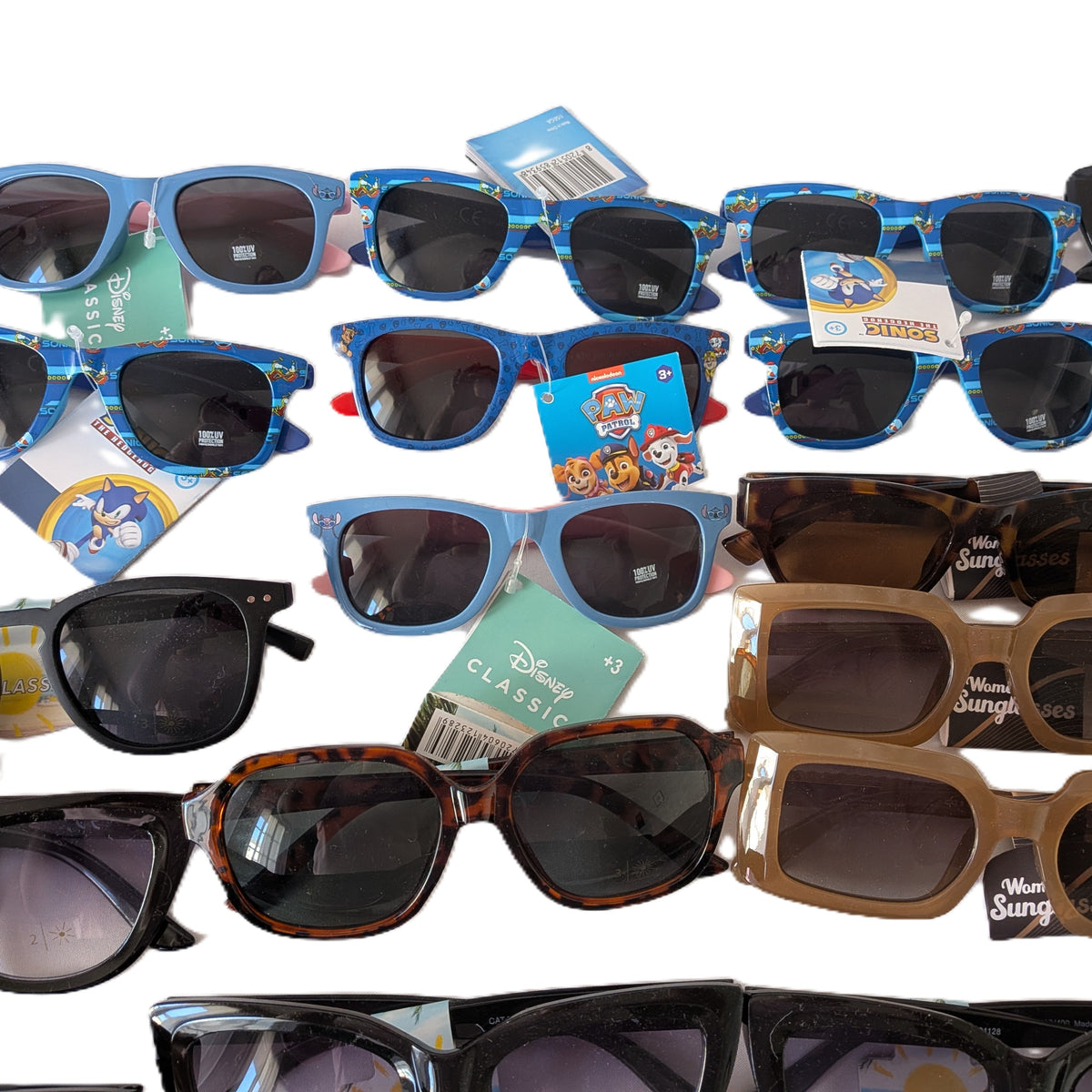 45 Paires de lunettes de Soleil enfant et adulte