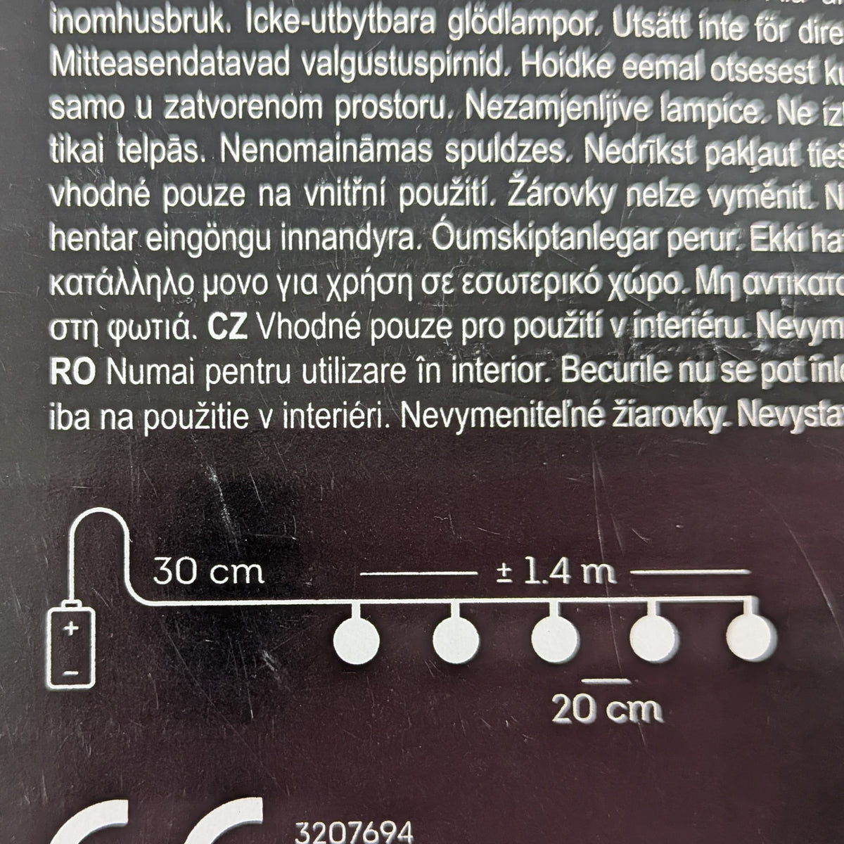 7 Guirlandes lumineuse décorative à LED – 8 LED, 1,4 m