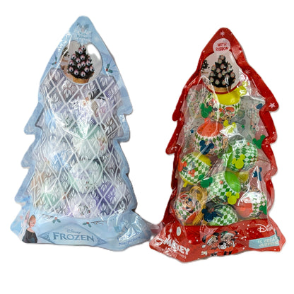 15 Sachets : Ensemble de 15 boules de Noël surprise créatives Disney La Reine des Neiges et Mickey