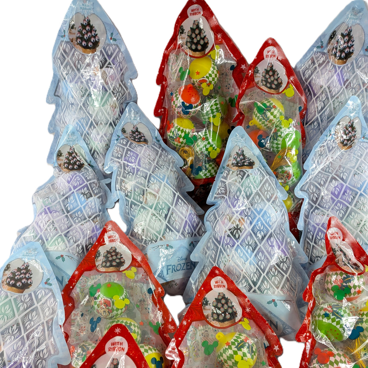 15 Sachets : Ensemble de 15 boules de Noël surprise créatives Disney La Reine des Neiges et Mickey
