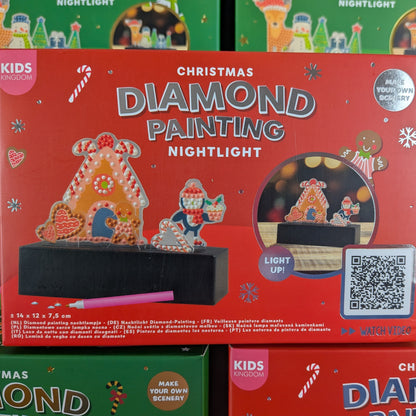 26 Boites : Kit créatif peinture diamant à faire soi-même avec guirlande lumineuse LED de Noël