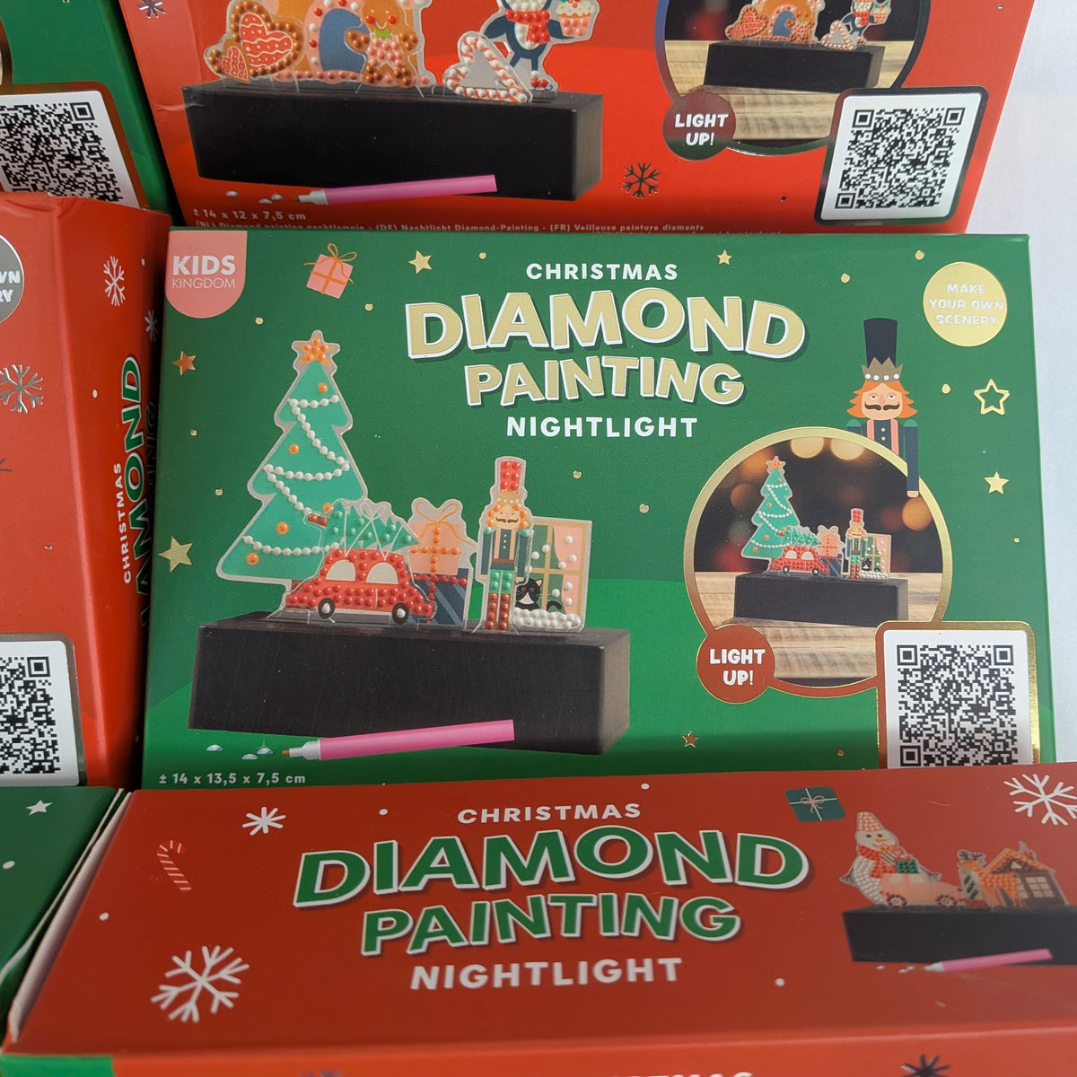 26 Boites : Kit créatif peinture diamant à faire soi-même avec guirlande lumineuse LED de Noël