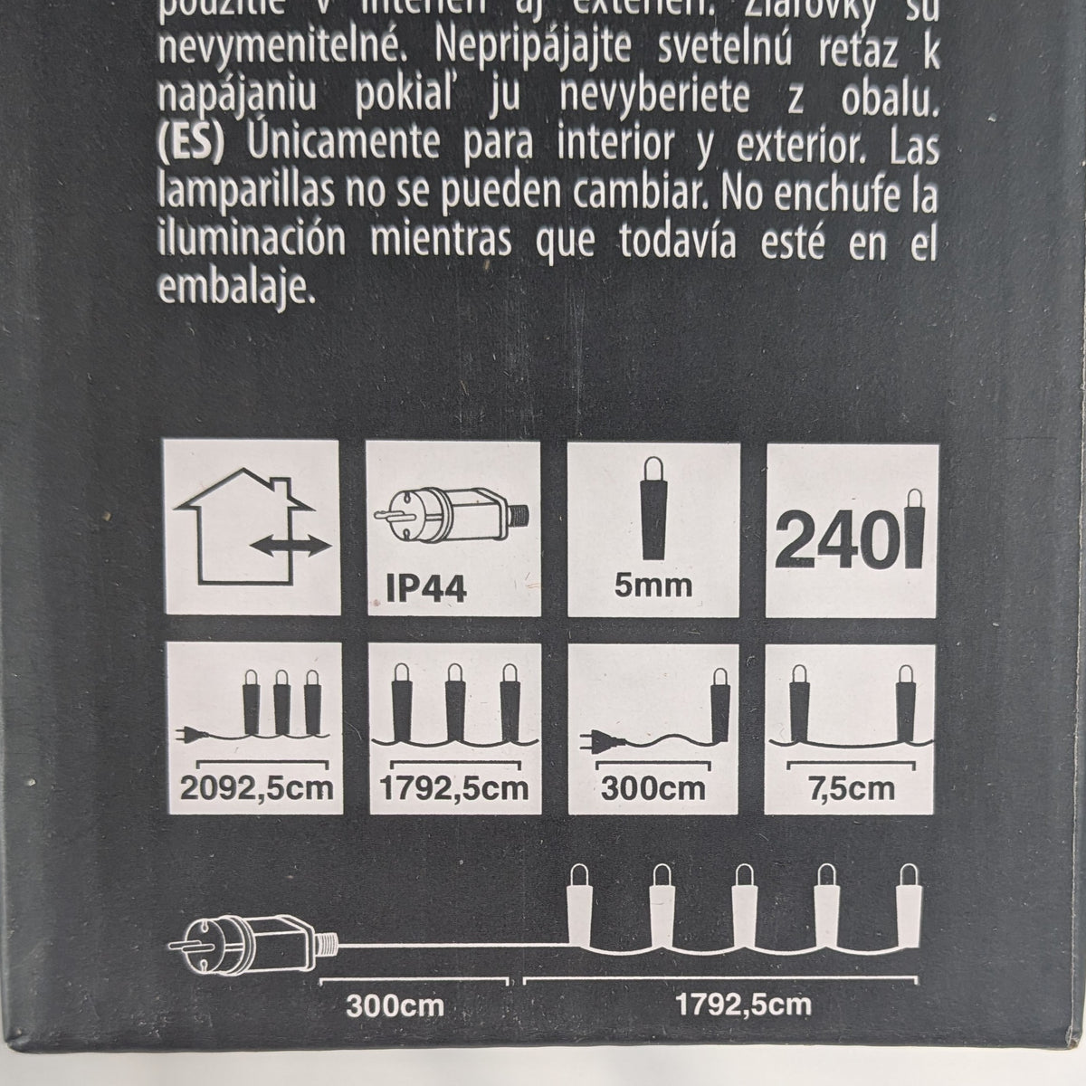 8 Boites : Guirlande lumineuse de Noël multicolore 240 LED - 20 m