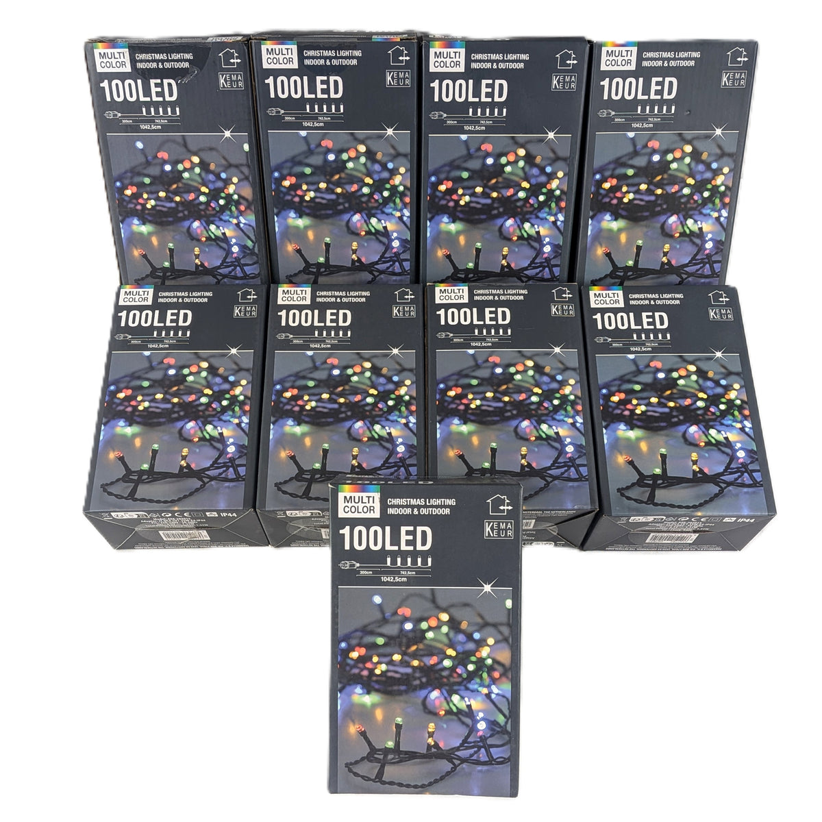 9 Boites : Guirlande lumineuse de Noël multicolore 100 LED - 10 m