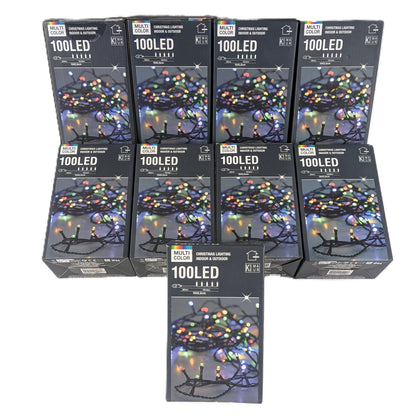 9 Boites : Guirlande lumineuse de Noël multicolore 100 LED - 10 m