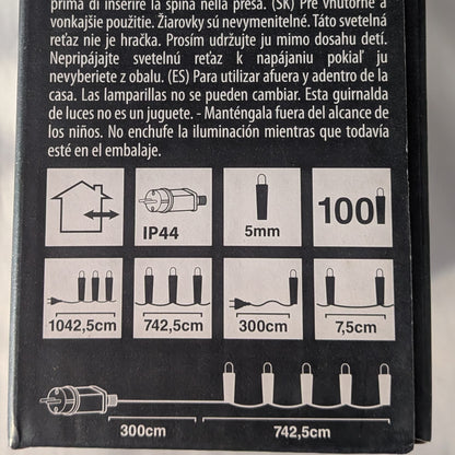 9 Boites : Guirlande lumineuse de Noël multicolore 100 LED - 10 m