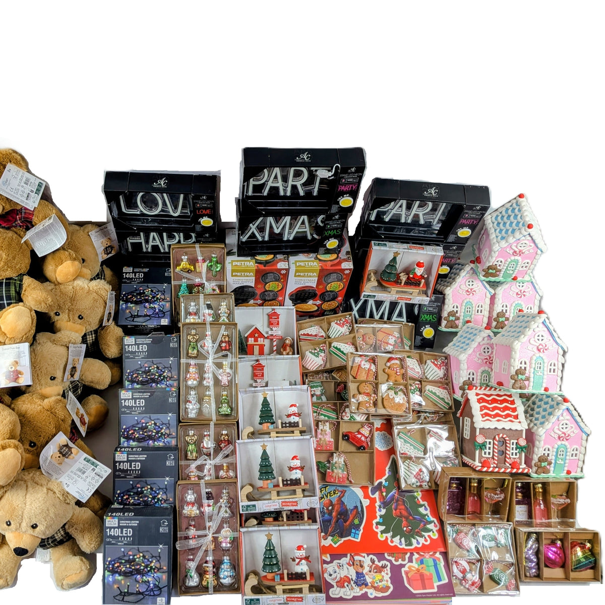100 Pièces d’Articles de Fête de Noël à LED – Décorations Lumineuses Festives