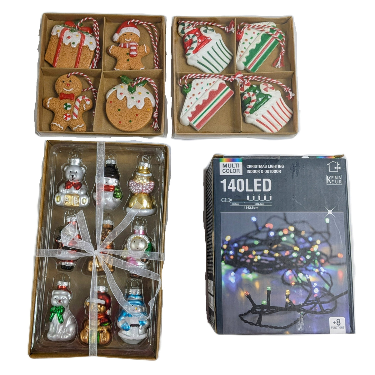 100 Pièces d’Articles de Fête de Noël à LED – Décorations Lumineuses Festives