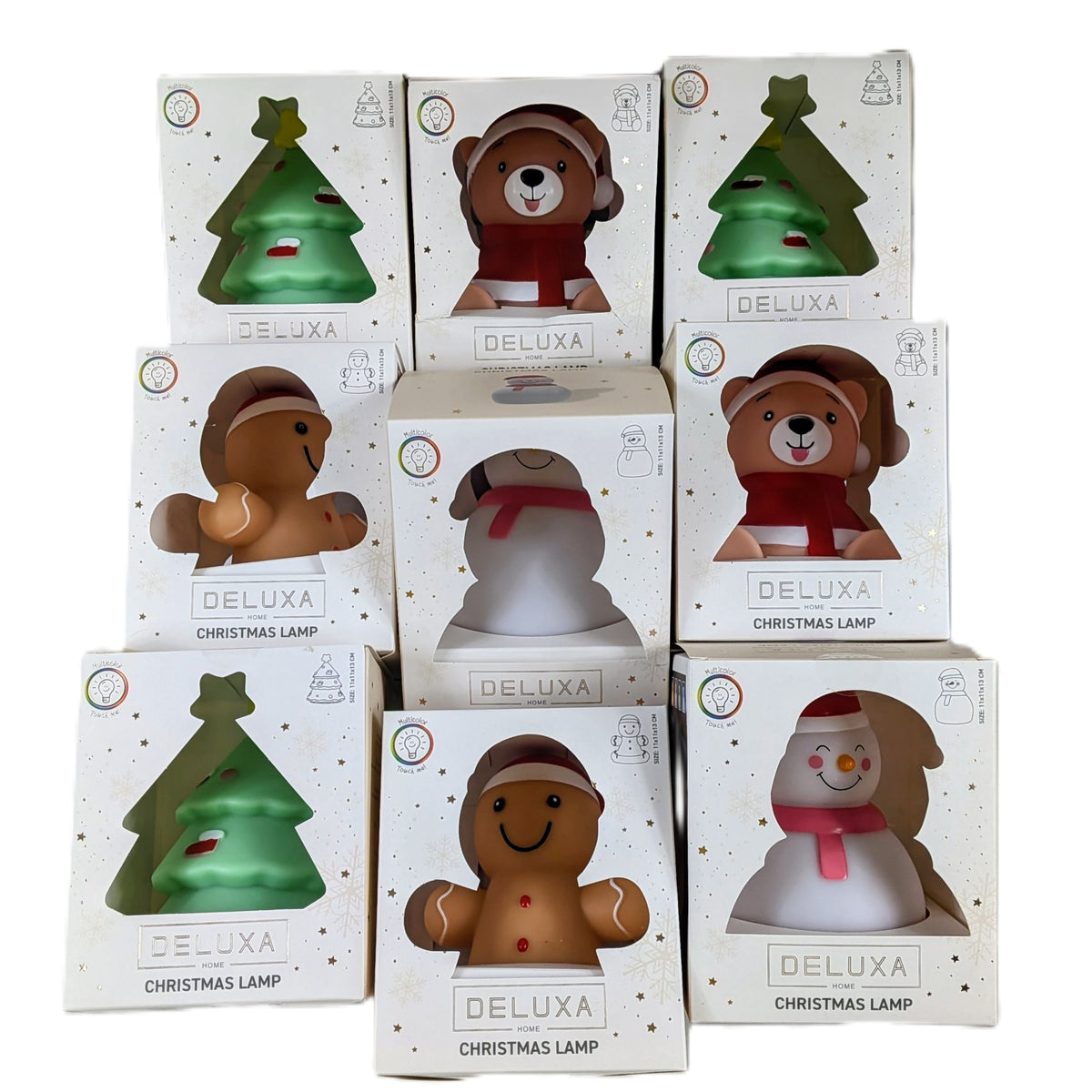 9 Lampes de Noel Led de noël tactile multicolores
