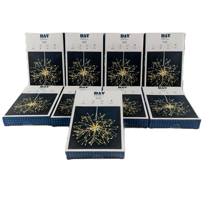 9 Boites de guirlande forme étoile 150 Led fonctionne a piles timer