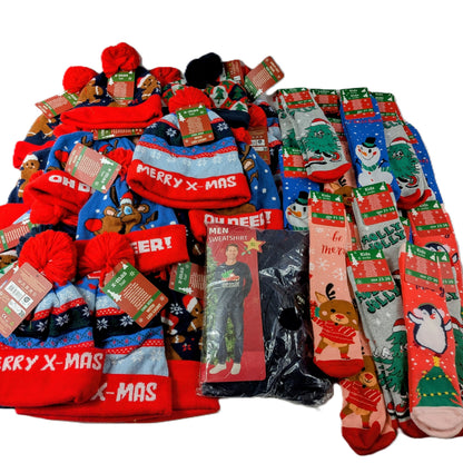 42 Pieces de Noel Bonnets Led et Chaussettes de Noel
